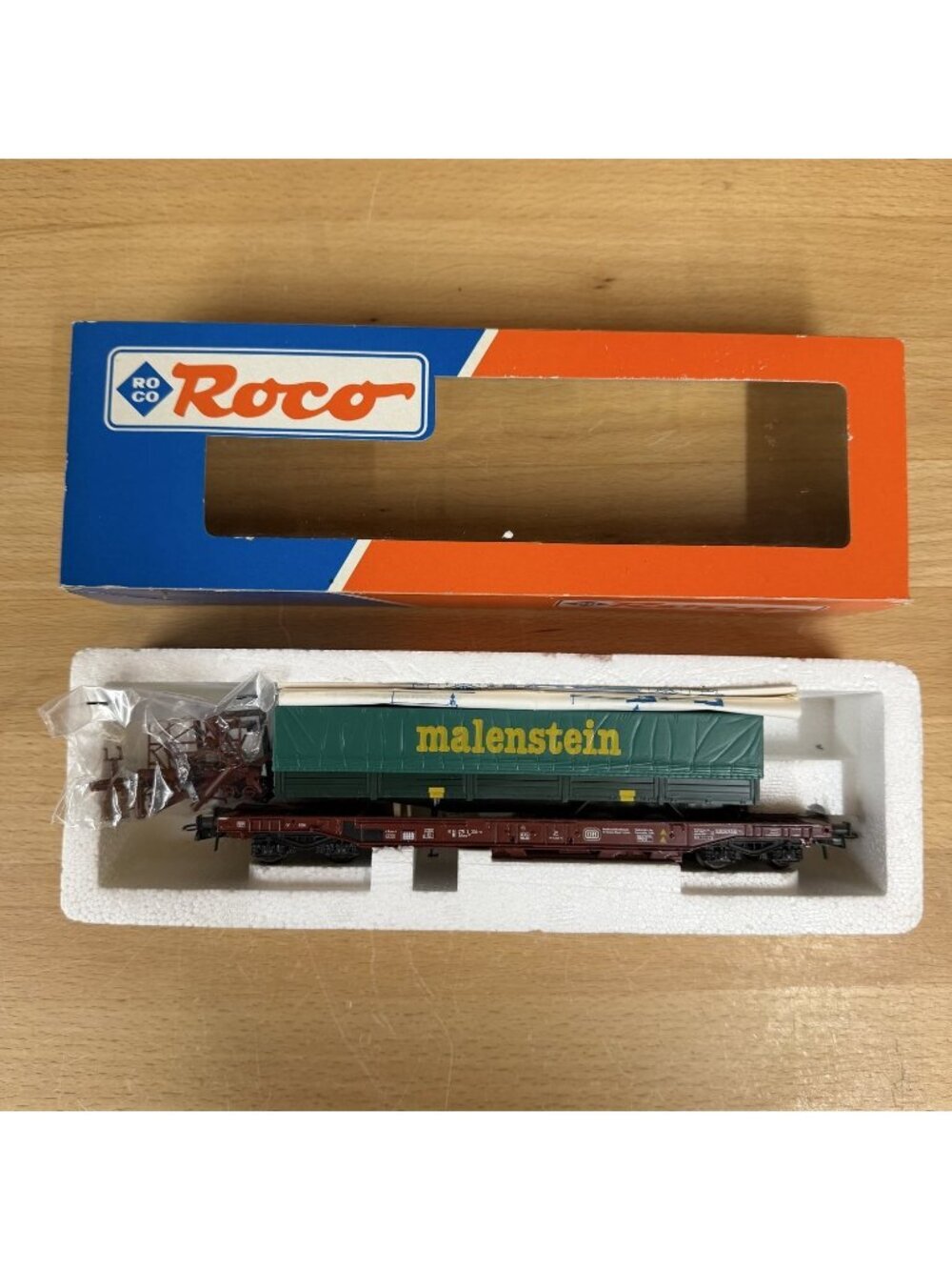 Roco 46366 4-Axle Pocket Wagon Malenstein Track H0 Original Packaging